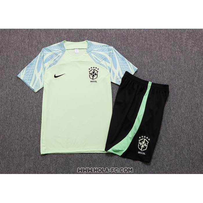 Chandal del Brasil 2022-2023 Manga Corta Verde - Pantalon Corto